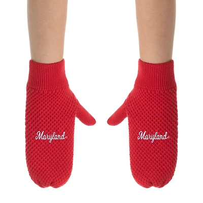 ZooZatz Maryland Terrapins Knit Bow Headband & Mittens Bundle