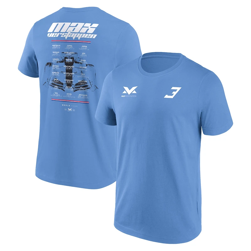 Men's Fanatics Orange Max Verstappen 2026 World Tour MV3 T-Shirt