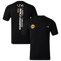 Men's Castore Lando Norris Black McLaren F1 Team 2025 Drivers' World Champion Driver T-Shirt