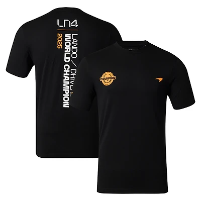 T-shirt homme Castore Lando Norris noir McLaren F1 Team 2025, champion du monde des pilotes