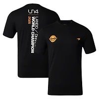 T-shirt homme Castore Lando Norris noir McLaren F1 Team 2025, champion du monde des pilotes