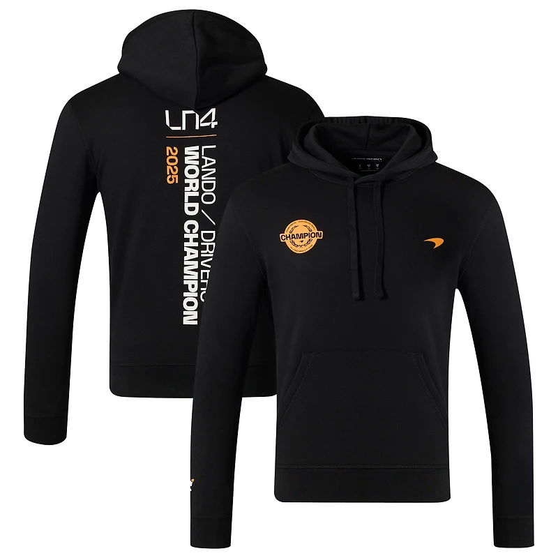 Men's Castore Lando Norris Black McLaren F1 Team 2025 Drivers' World Champion Hoodie