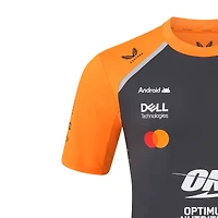 T-shirt réplique McLaren Team F1 2025 pour homme, anthracite/orange