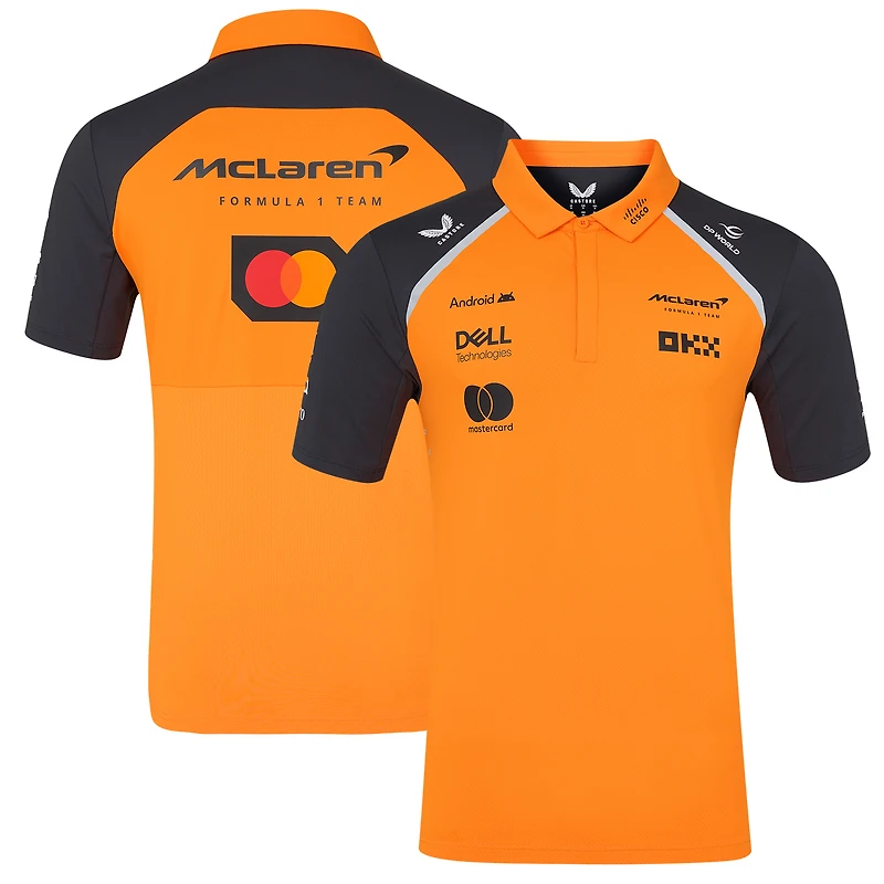 Men's McLaren Orange/Anthracite F1 Team 2025 Replica Polo