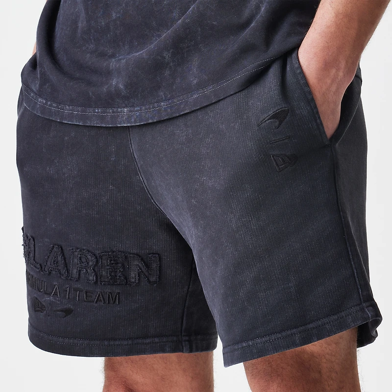Short à cordon de serrage New Era rose McLaren F1 Team pour homme, délavé l'acide