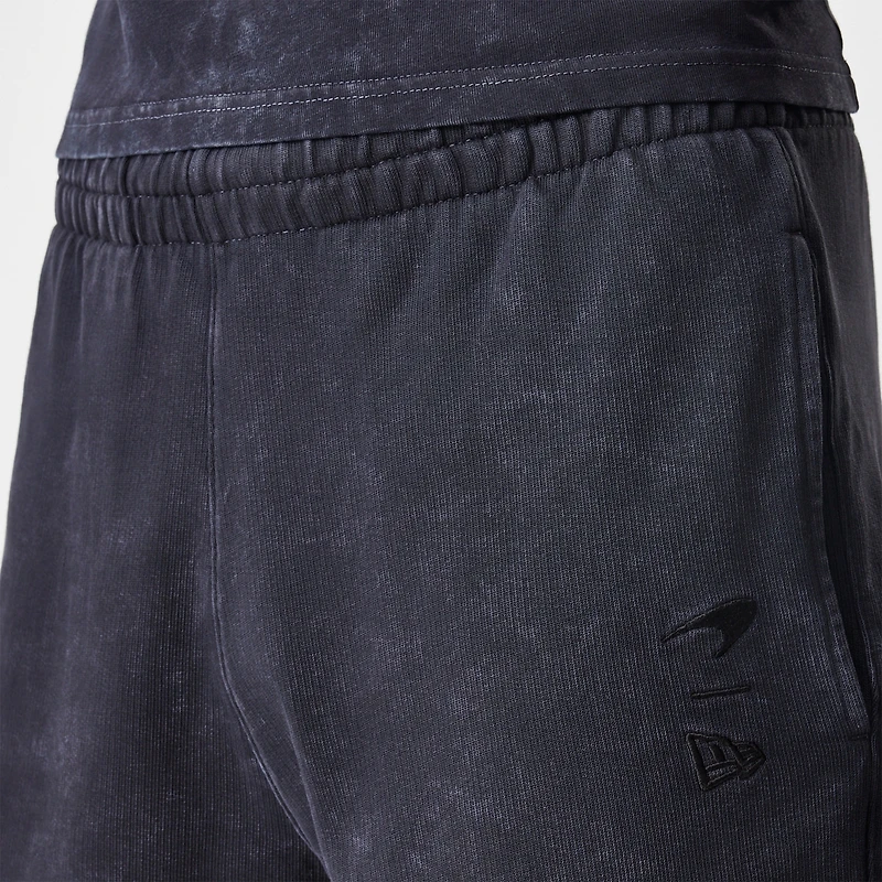 Men's New Era  Black McLaren F1 Team Acid Washed Drawstring Shorts