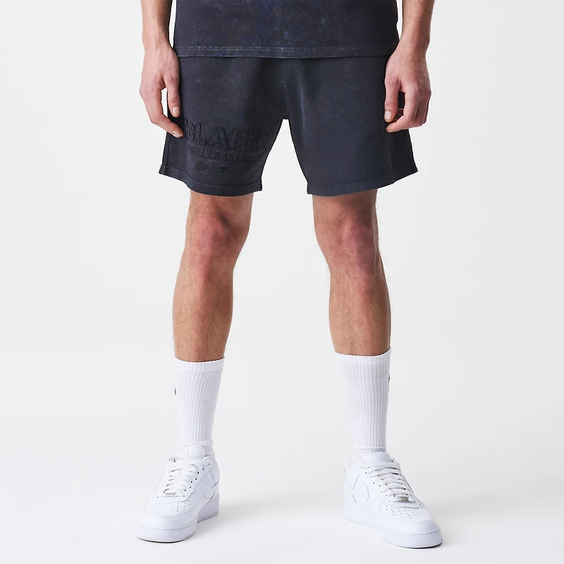 Men's New Era  Black McLaren F1 Team Acid Washed Drawstring Shorts