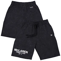 Men's New Era  Black McLaren F1 Team Acid Washed Drawstring Shorts