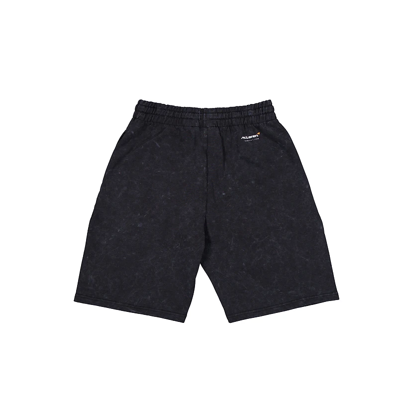 Men's New Era  Black McLaren F1 Team Acid Washed Drawstring Shorts