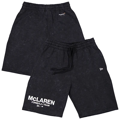 Men's New Era  Black McLaren F1 Team Acid Washed Drawstring Shorts
