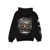 Sweat à capuche court délavé surdimensionné fermeture éclair intégrale MCLAR BLK F1 Lifestyle V107988 SWTMENZIP 60757568