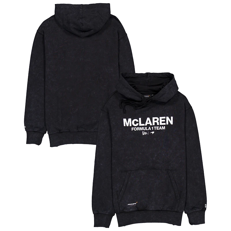 Men's New Era  Black McLaren F1 Team Oversized Lifestyle Washed Pullover Hoodie
