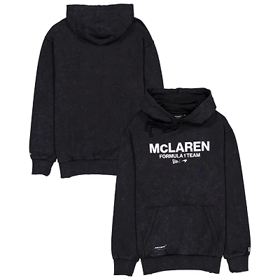 Men's New Era  Black McLaren F1 Team Oversized Lifestyle Washed Pullover Hoodie