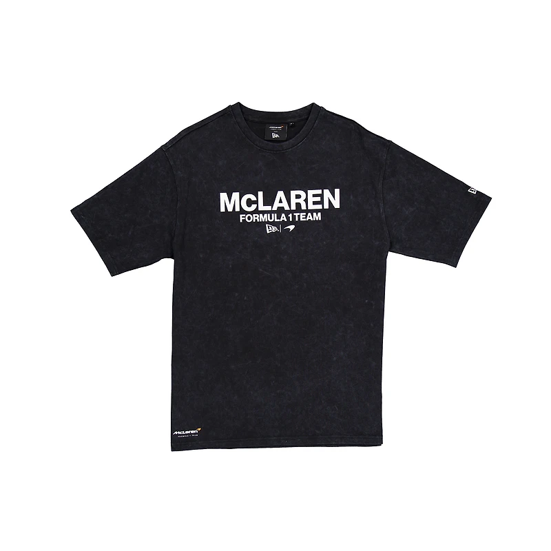 Men's New Era  Black McLaren F1 Team Oversized Lifestyle Washed T-Shirt