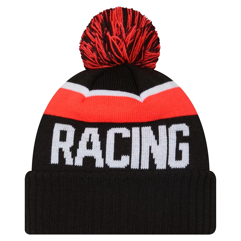 Bonnet sport à revers et pompon noir New Era pour homme, avec logo McLaren F1 Team