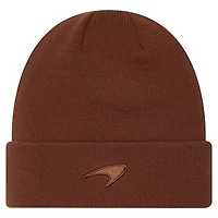 Men's New Era Brown McLaren F1 Team Cuffed Knit Beanie