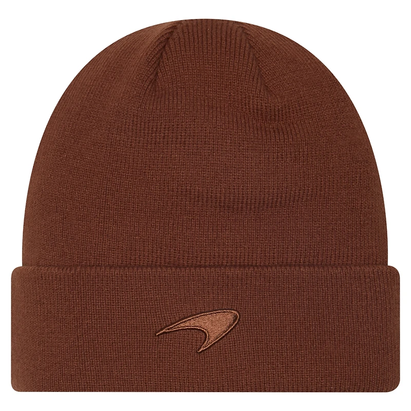 Men's New Era Brown McLaren F1 Team Cuffed Knit Beanie