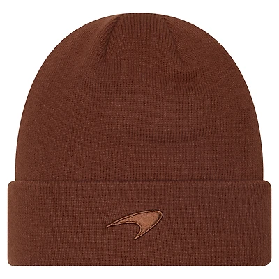 Men's New Era Brown McLaren F1 Team Cuffed Knit Beanie
