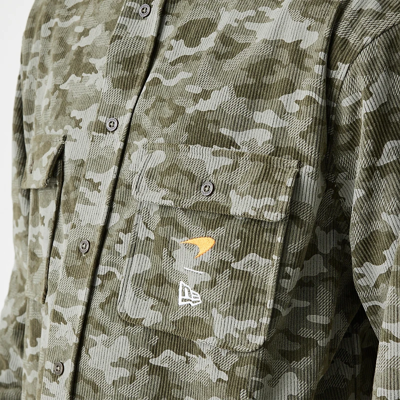 Chemise boutonnée camouflage McLaren F1 Team New Era pour homme