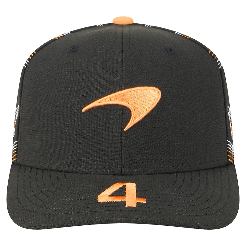 Casquette ajustable 9SEVENTY COOLERA noire New Era Lando Norris McLaren F1 Team 2025 USA Grand Prix Special pour homme