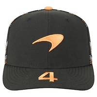 Casquette ajustable 9SEVENTY COOLERA noire New Era Lando Norris McLaren F1 Team 2025 USA Grand Prix Special pour homme