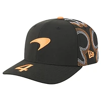 Casquette ajustable 9SEVENTY COOLERA noire New Era Lando Norris McLaren F1 Team 2025 USA Grand Prix Special pour homme