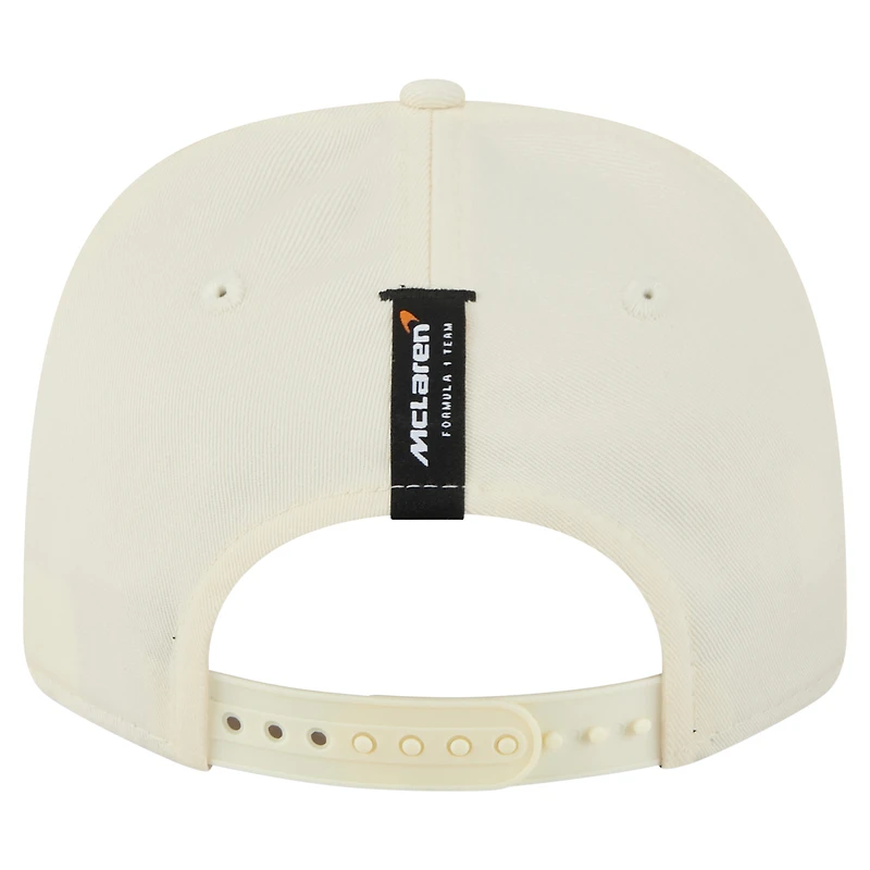 Casquette ajustable 9SEVENTY pour homme New Era Lando Norris Cream McLaren F1 Team 2025 Las Vegas Grand Prix Special