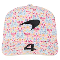 Men's New Era Lando Norris White McLaren F1 Team 2025 Mexico Grand Prix Special 9SEVENTY Adjustable Hat