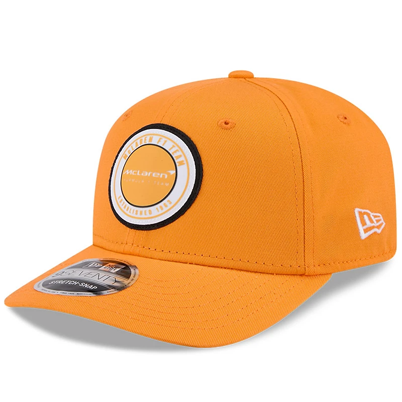 Men's New Era  Orange McLaren F1 Team Adventure Circle 9SEVENTY Stretch Snap Hat