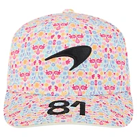 Casquette ajustable New Era Oscar Piastri blanche McLaren F1 Team 2025 Grand Prix du Mexique 9SEVENTY