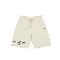 Men's New Era  Tan McLaren F1 Team Acid Washed Drawstring Shorts