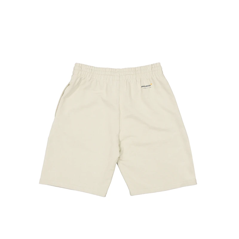 Men's New Era  Tan McLaren F1 Team Acid Washed Drawstring Shorts