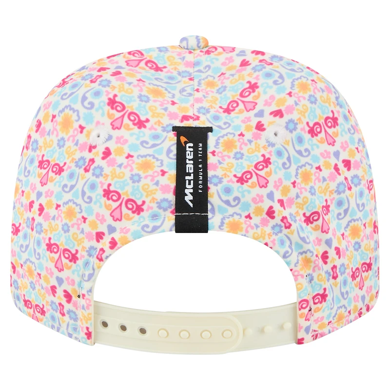 Casquette ajustable New Era blanche McLaren F1 Team 2025 Mexico Grand Prix Special 9SEVENTY pour homme