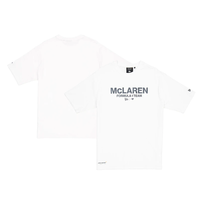 T-shirt oversize délavé New Era blanc McLaren F1 Team pour homme