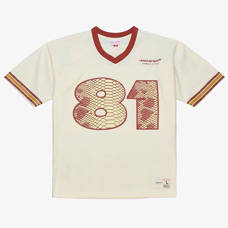 Maillot de mode Legacy crème Oscar Piastri McLaren Racing x Mitchell & Ness Returns pour homme