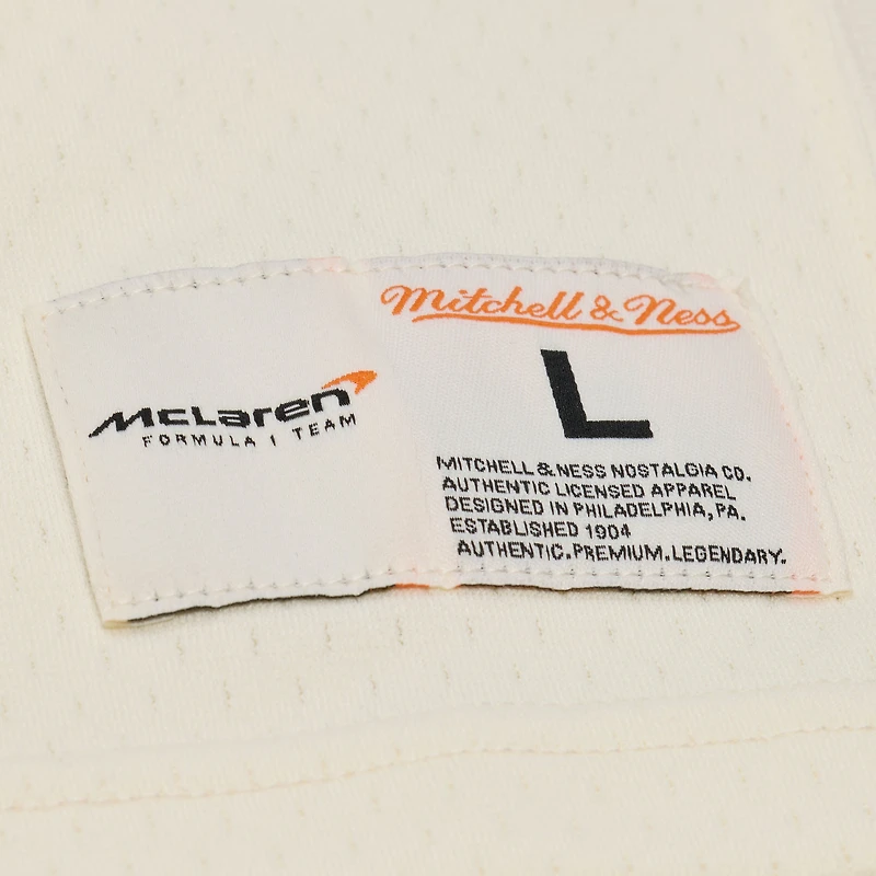 Maillot de mode Legacy crème Oscar Piastri McLaren Racing x Mitchell & Ness Returns pour homme