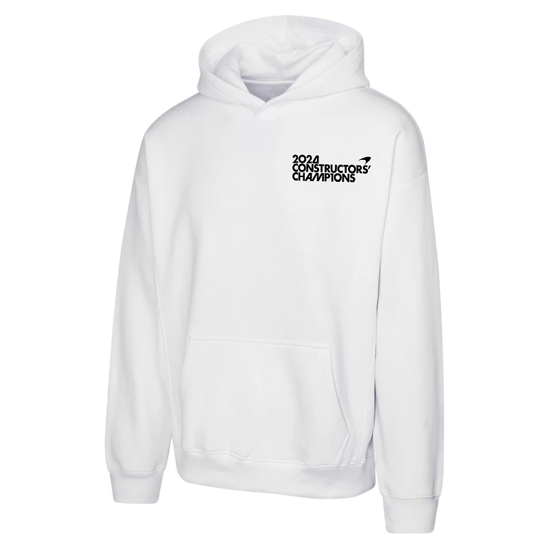 Sweat à capuche blanc pour homme McLaren F1 Team 2024 Constructors' Cup Champion Podium