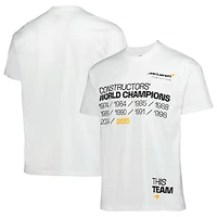 Men's White McLaren F1 Team 2025 Constructors' Championship Legacy Oversized Boxy T-Shirt