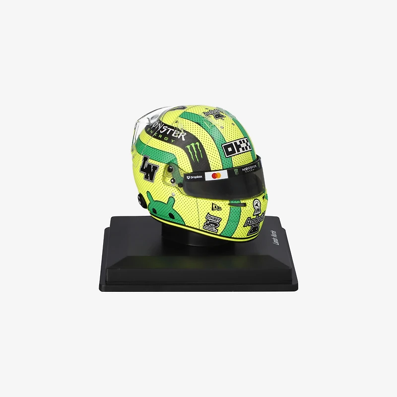 Mini casque de Lando Norris, écurie McLaren F1 Team, Grand Prix des États-Unis 2025, par Spark Models