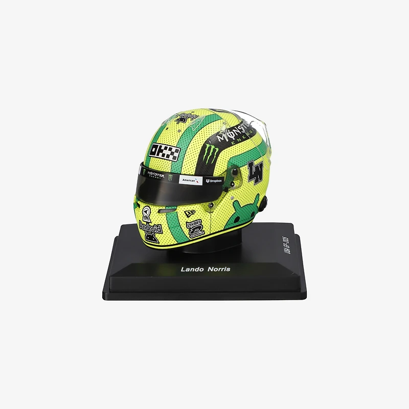 Mini casque de Lando Norris, écurie McLaren F1 Team, Grand Prix des États-Unis 2025, par Spark Models