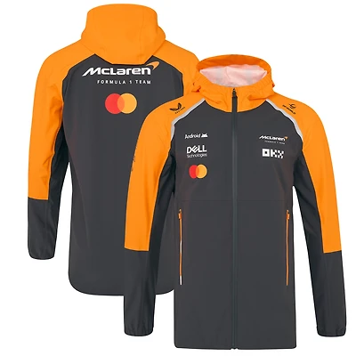 Unisex McLaren  Anthracite/Orange F1 Team 2025 Replica Full-Zip Rain Jacket