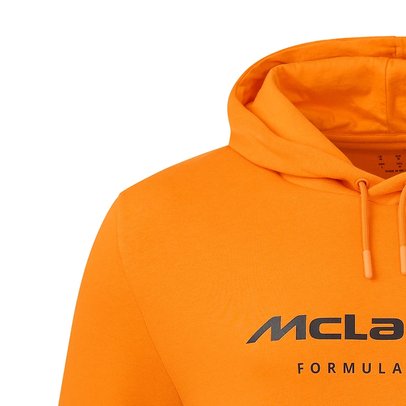 Sweat à capuche unisexe orange McLaren F1 Team 2025 Core Essentials