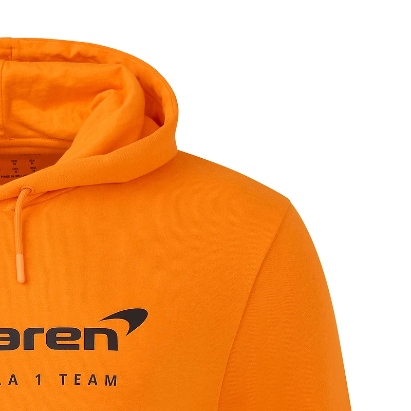 Sweat à capuche unisexe orange McLaren F1 Team 2025 Core Essentials