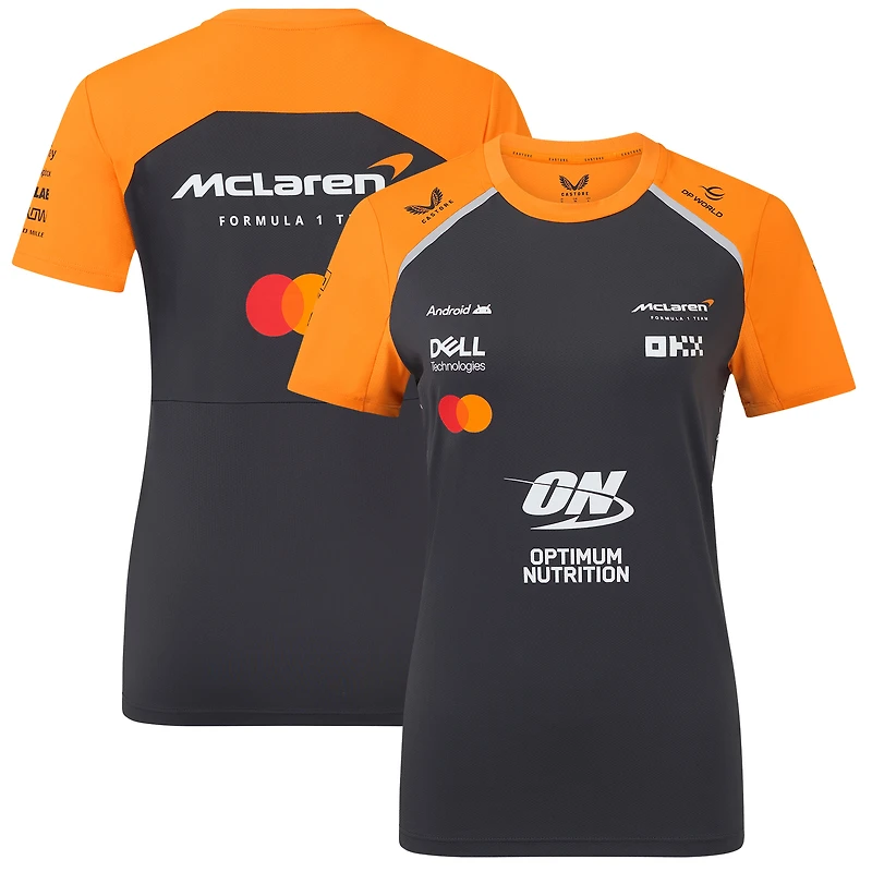 Women's McLaren  Anthracite/Orange F1 Team 2025 Replica Set Up T-Shirt