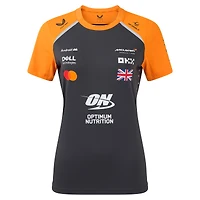 Women's McLaren Lando Norris Anthracite/Orange F1 Team 2025 Replica Driver Set Up T-Shirt