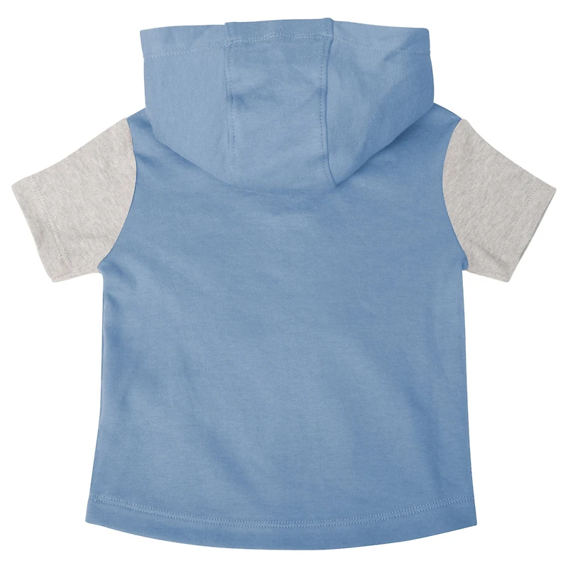 Infant Navy/Light Blue/Gray Memphis Grizzlies Bank Shot Bodysuit, Hoodie T-Shirt & Shorts Set