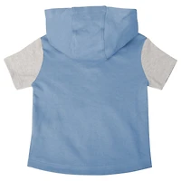 Infant Navy/Light Blue/Gray Memphis Grizzlies Bank Shot Bodysuit, Hoodie T-Shirt & Shorts Set