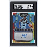 Carte Panini Select Top Shelf Tie-Dye Prizm #TSS-JAM #18/25 SGC authentifiée 9/10 signée Ja Morant Memphis Grizzlies 2022-23