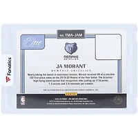 Carte autographiée de Ja Morant (Memphis Grizzlies) 2024-25 Panini One & One Timeless Moments Rookie of the Year #TMA-JAM #15/49