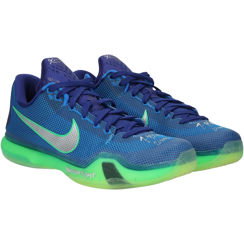 Ja Morant Memphis Grizzlies Autographed Game-Used Blue Nike Shoes vs. Chicago Bulls on April 16, 2021 with "Game Used" & "Mamba 4ever" Inscriptions